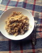 Сливочный рис с шампиньонами и орегано