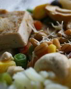 Вегетарианский рис с тофу