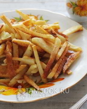 Жареная картошка с хрустящей корочкой на сковороде