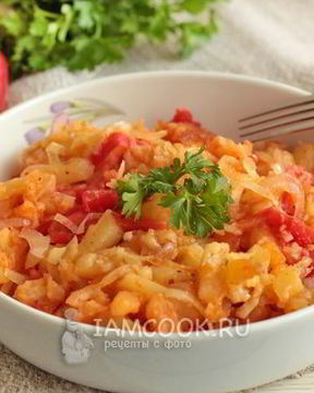 Жареная картошка с помидорами