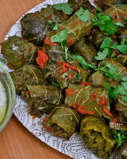Рецепт долмы в виноградных листьях
