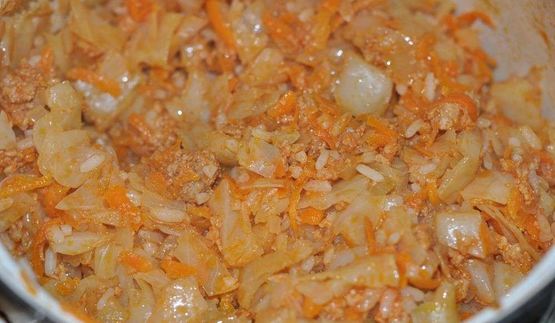 ленивые голубцы на сковороде