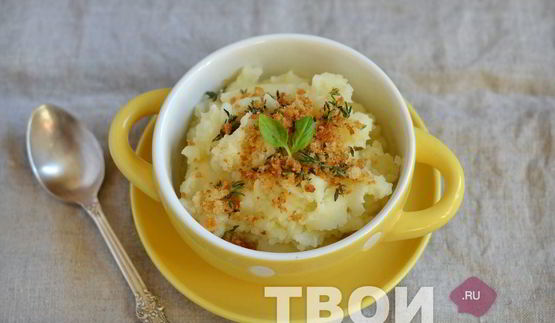 картофельное пюре с хрустящим тимьяном