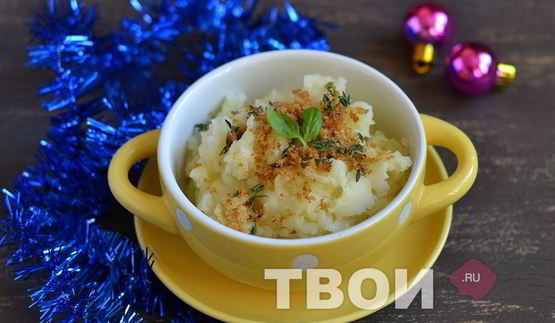 картофельное пюре с хрустящим тимьяном