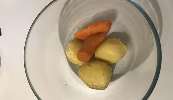 картофельное пюре с крабовым мясом