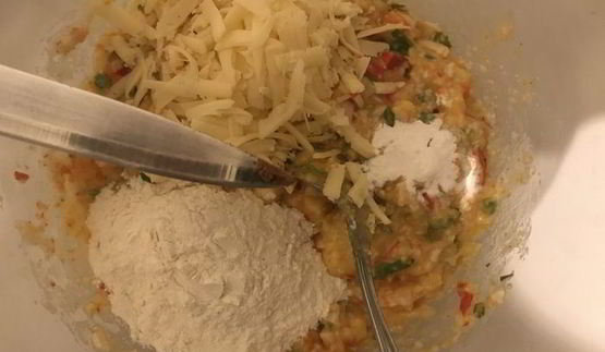 картофельное пюре с крабовым мясом