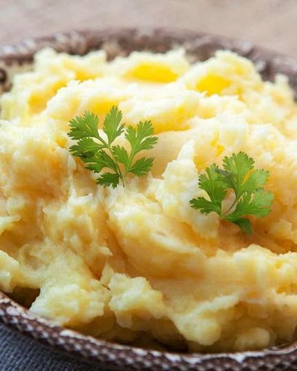 Рецепт картофельного пюре с репчатым луком, яйцом и молоком