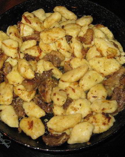 Рецепт картофельных клецек с мясом
