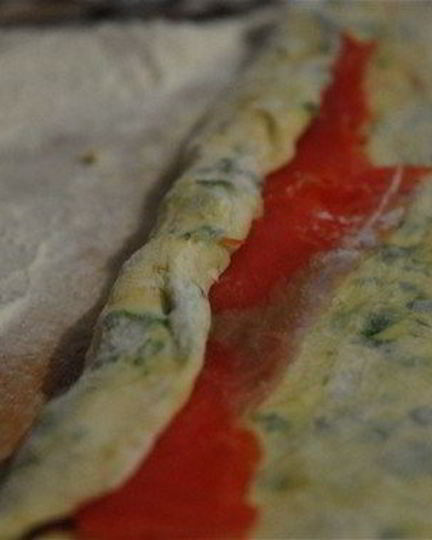 Рецепт картофельных клецек со шпинатом и форелью