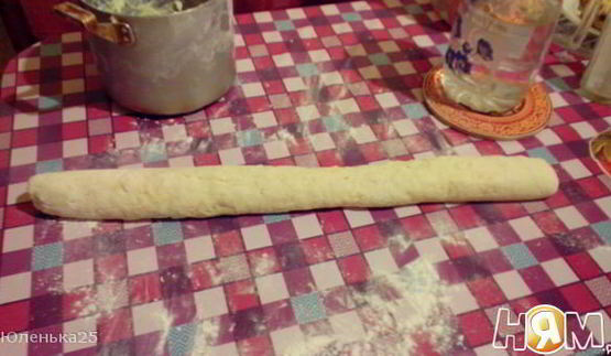 картофельные клецки в соусе с луком-пореем