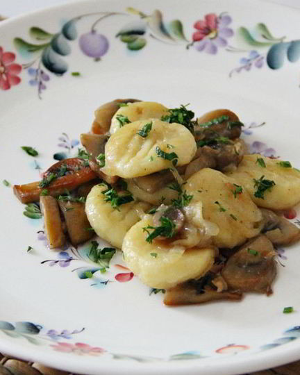 Рецепт картофельных ньокков с грибами