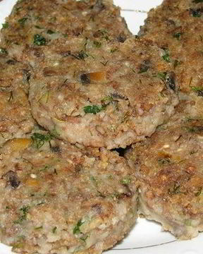 Гречневые котлеты с грибами