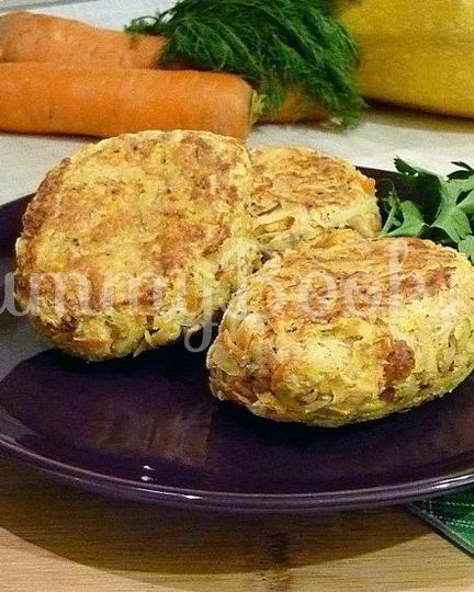 Рецепт кабачкова-картофельных котлетки с морковью
