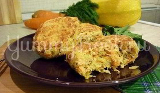 кабачково-картофельные котлетки с морковью