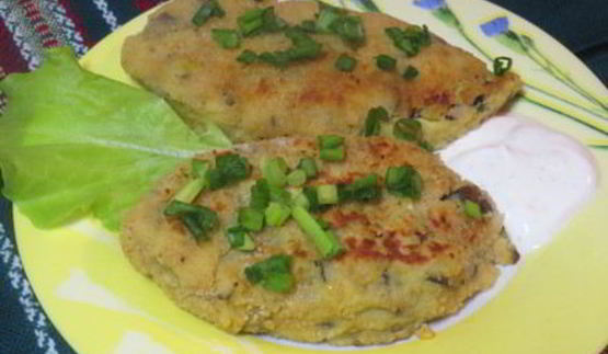картофельные котлеты с грибами