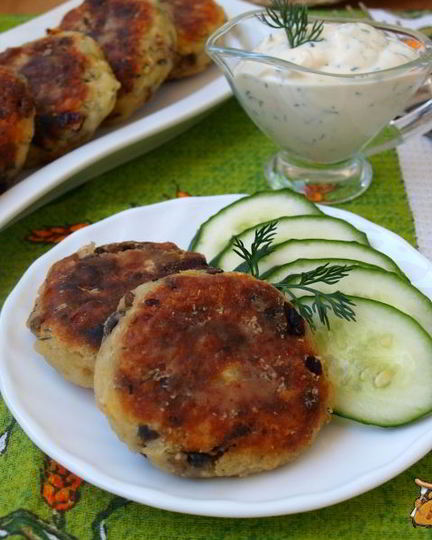 Рецепт картофельных котлет с шампиньонами