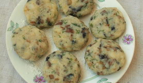 картофельные котлеты с шампиньонами