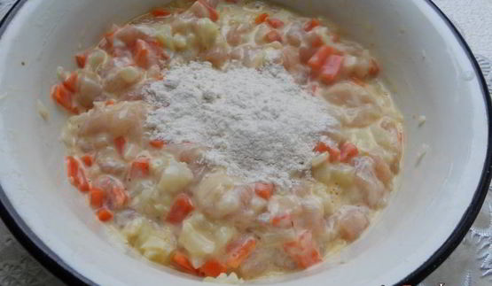 котлетки куриные рубленные с морковью и цветной капустой