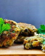 Котлеты из чечевицы и баклажана