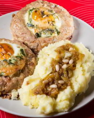 Котлеты из индейки с яйцом