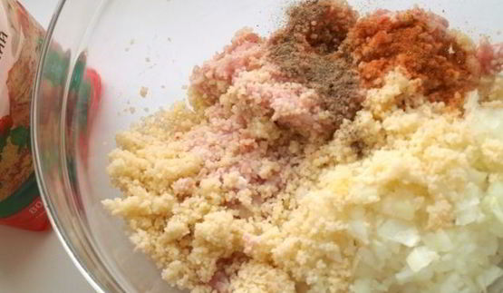 котлеты из индюшиного фарша с кус-кусом