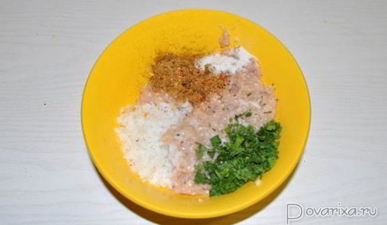 котлеты из куриного фарша с рисом
