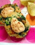 Котлеты из лосося с чесночным майонезом по-мароккански