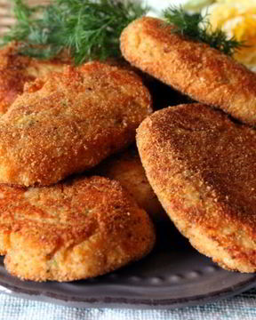 Котлеты из семги с манкой