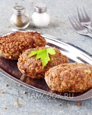 Котлеты с гречкой и фаршем