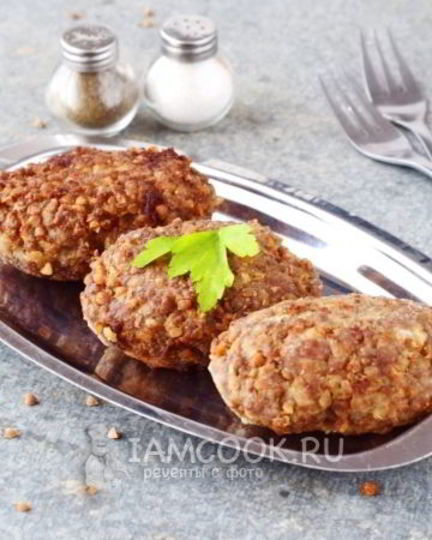Рецепт котлет с гречкой и фаршем
