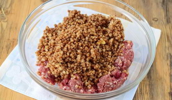 котлеты с гречкой и фаршем