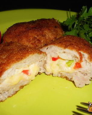 Котлеты с сыром и яйцом