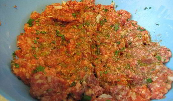 котлеты с зеленью