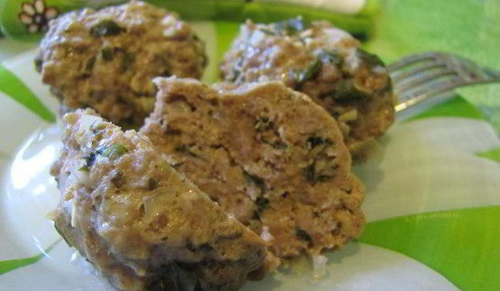 котлеты с зеленью