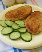 Куриные котлеты с батоном