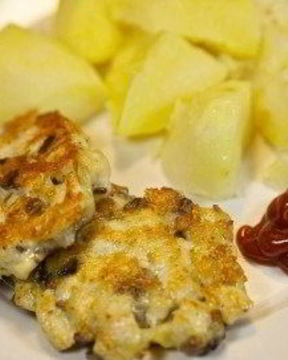 Куриные котлеты с грибами