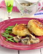 Куриные котлеты с грибной начинкой