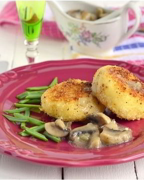 Куриные котлеты с грибной начинкой