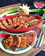 Куриные котлеты с рисом и овощами