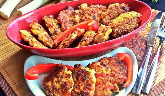 куриные котлеты с рисом и овощами