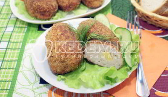 куриные котлеты с сыром