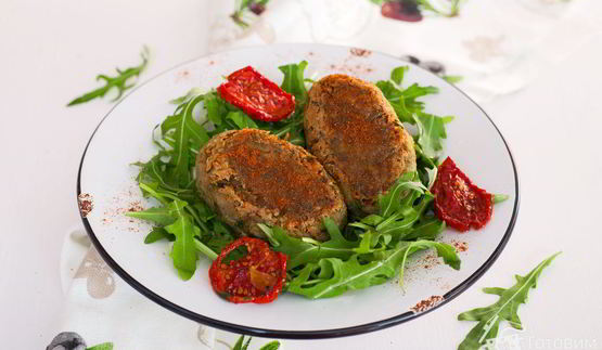 постные котлеты из фасоли с овощами