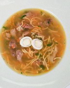 Куриная лапша с потрохами