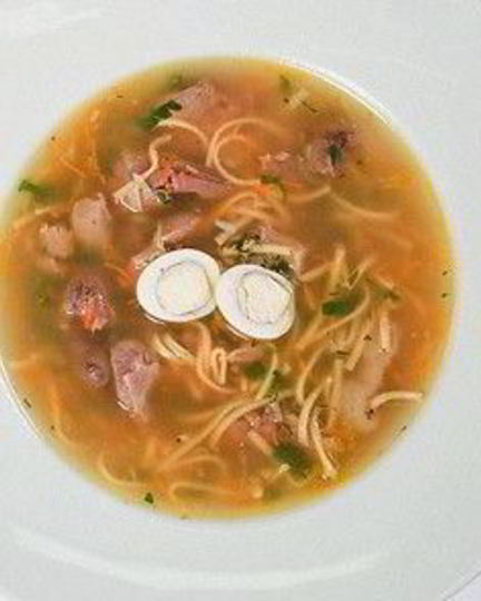 Рецепт куриной лапши с потрохами