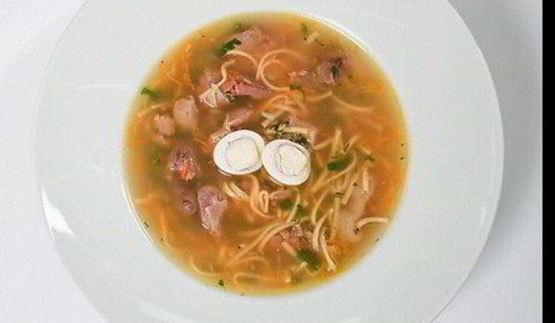 куриная лапша с потрохами