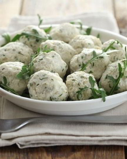 Рецепт куриных ньокков с зеленью на пару