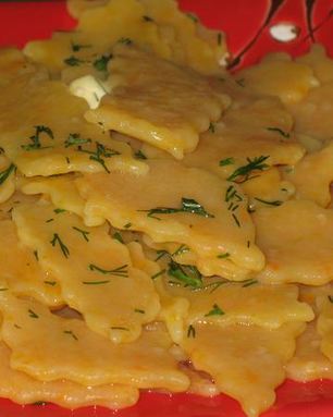 Лапша домашняя морковная