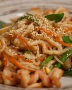 Лапша Пат тай с тигровыми креветками