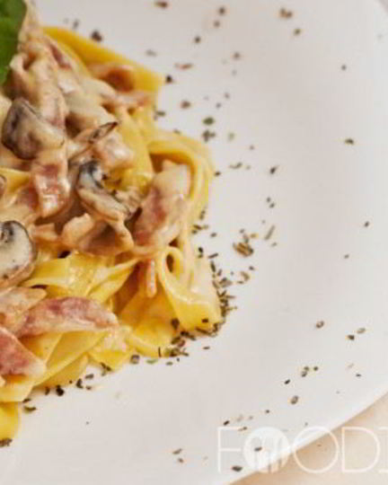 Рецепт лапши с белыми грибами
