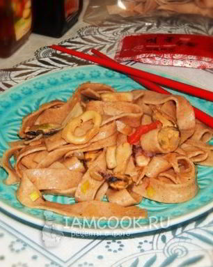 Лапша с морепродуктами